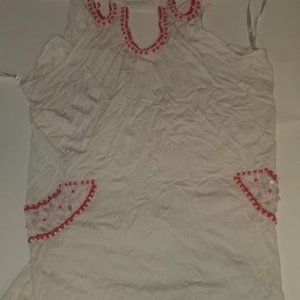 Attack, Casual Beaded Tank Top, White (L)